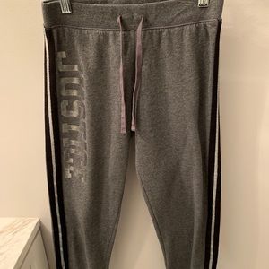 Justice girls dark gray warm up pants size 12